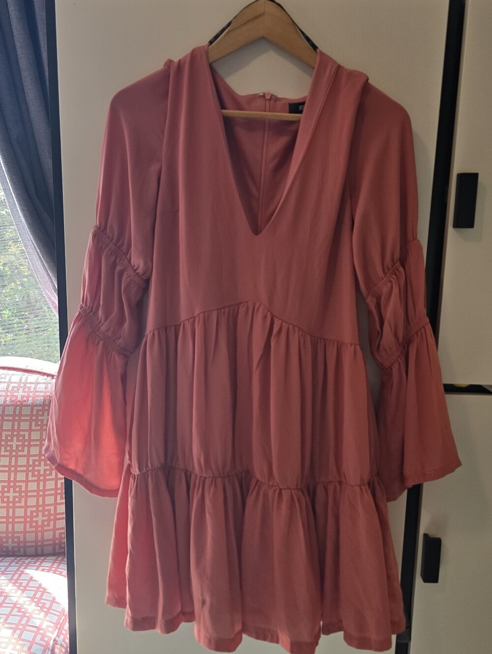 Missguided Rose-Pink Slip Dress with Branded Label